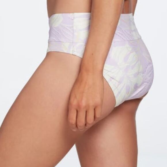 CALIA Mid Rise Wide Band Swim Bottoms Palms Lavender XXL NEW - Picture 3 of 4